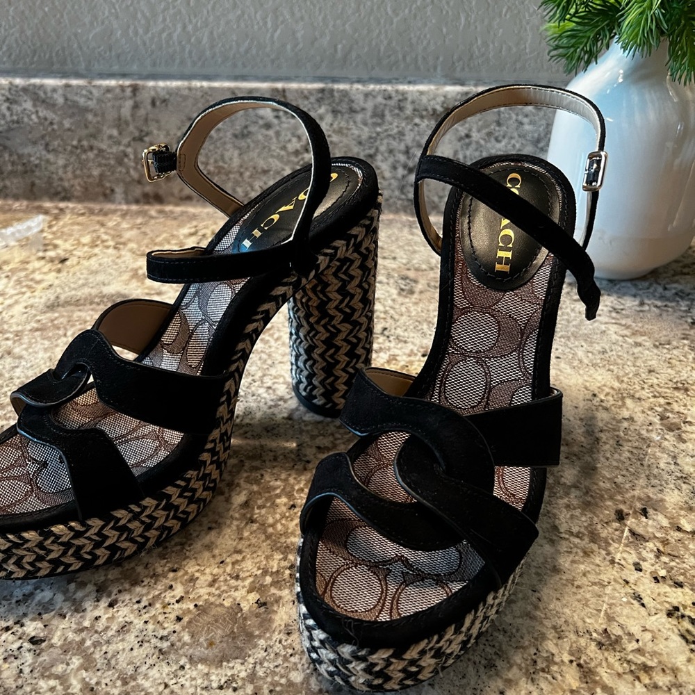 Authentic Coach Platform Sandals size 6.5